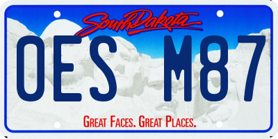 SD license plate 0ESM87