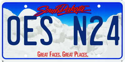 SD license plate 0ESN24