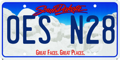 SD license plate 0ESN28