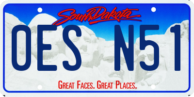 SD license plate 0ESN51