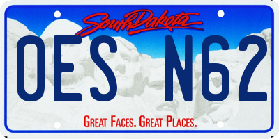 SD license plate 0ESN62