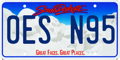 SD license plate 0ESN95