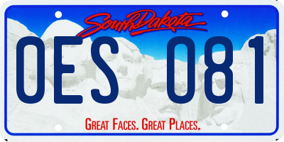 SD license plate 0ESO81