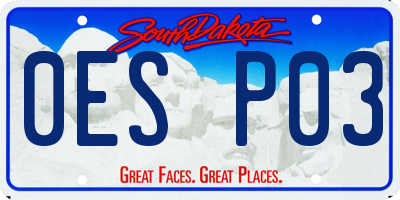SD license plate 0ESP03