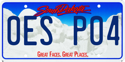 SD license plate 0ESP04