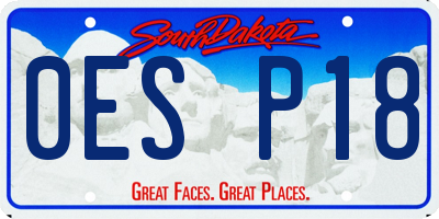 SD license plate 0ESP18