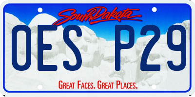 SD license plate 0ESP29