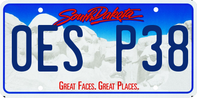 SD license plate 0ESP38
