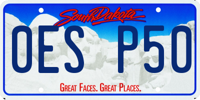 SD license plate 0ESP50