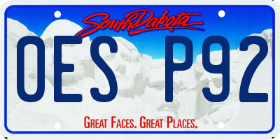 SD license plate 0ESP92