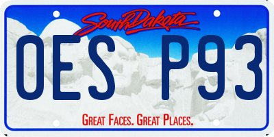 SD license plate 0ESP93