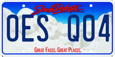 SD license plate 0ESQ04
