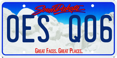 SD license plate 0ESQ06