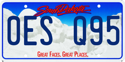 SD license plate 0ESQ95