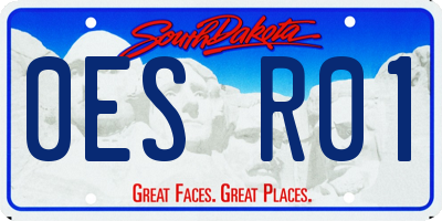 SD license plate 0ESR01