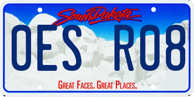 SD license plate 0ESR08