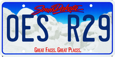 SD license plate 0ESR29