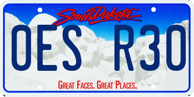 SD license plate 0ESR30