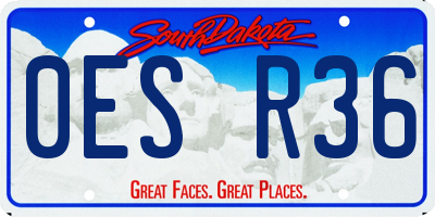 SD license plate 0ESR36