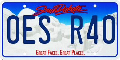 SD license plate 0ESR40