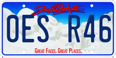 SD license plate 0ESR46