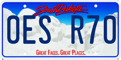 SD license plate 0ESR70