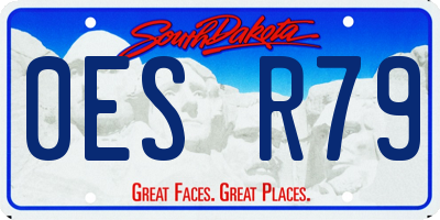 SD license plate 0ESR79