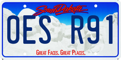 SD license plate 0ESR91