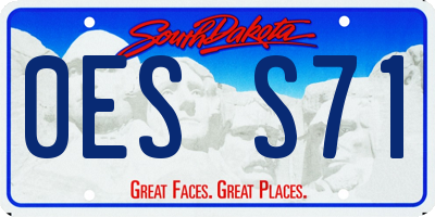 SD license plate 0ESS71