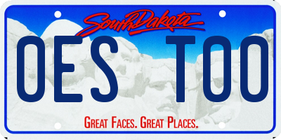 SD license plate 0EST00