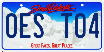 SD license plate 0EST04
