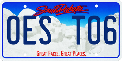 SD license plate 0EST06