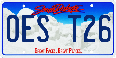 SD license plate 0EST26