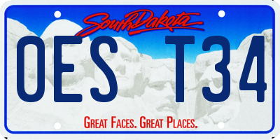 SD license plate 0EST34