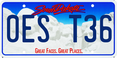 SD license plate 0EST36