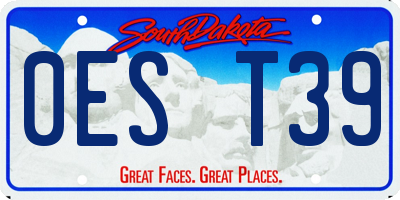 SD license plate 0EST39