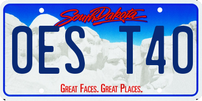SD license plate 0EST40