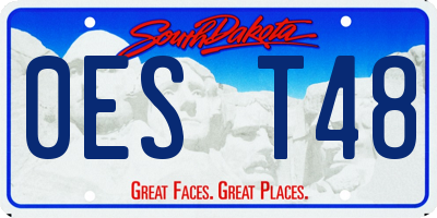SD license plate 0EST48