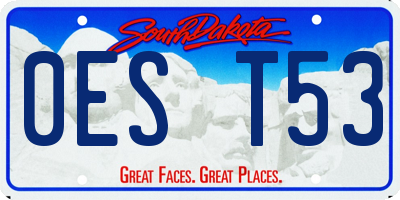 SD license plate 0EST53