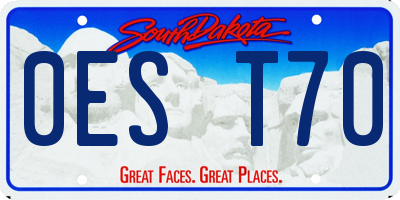 SD license plate 0EST70