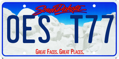 SD license plate 0EST77