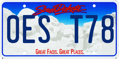 SD license plate 0EST78