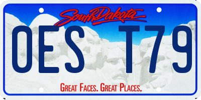 SD license plate 0EST79