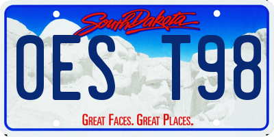 SD license plate 0EST98