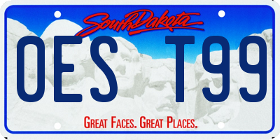 SD license plate 0EST99
