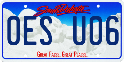 SD license plate 0ESU06