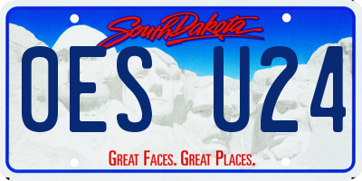 SD license plate 0ESU24