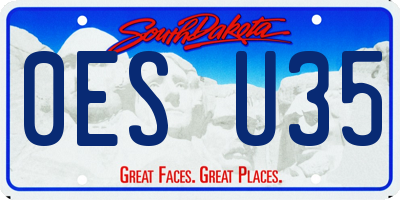 SD license plate 0ESU35