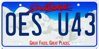 SD license plate 0ESU43
