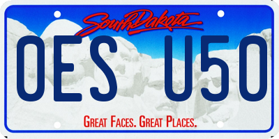SD license plate 0ESU50